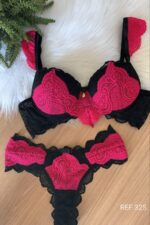 Conjunto desejo delicado em microfibra, possui bojo com calcinha fio duplo - Imagem 3