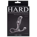Massageador de próstata em metal com formato ergonômico e alça de segurança - 6,5 x 1,9 cm | cor: dourado - Hard - Imagem 5