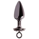 Kit algemas com plug anal Preto cravejado com strass tamanho P hard - Imagem 2