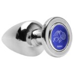 Plug anal de metal cromado tamanho G linha signos hard - Imagem 2
