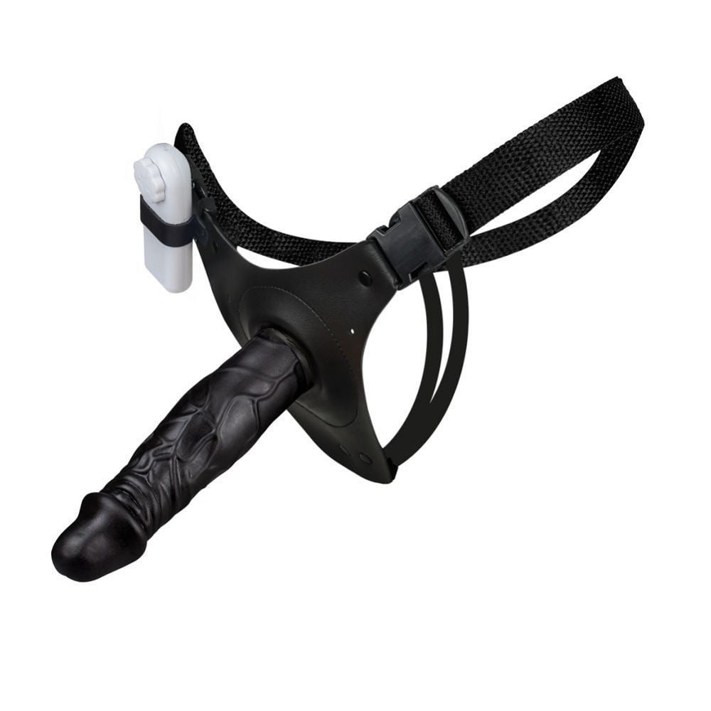 15183268213-l218.jpg Cinta Peniana Com Prótese e Vibrador De 16 x 3,5 CM - Preto - Imagem 1