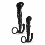 Kit com 2 massageadores de próstata em silicone com tamanhos diferentes - Dom m3 - Imagem 2