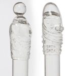 Kit com 2 capas penianas extensoras transparentes com glande definida, cerdas estimuladoras e texturas anelares - Imagem 3