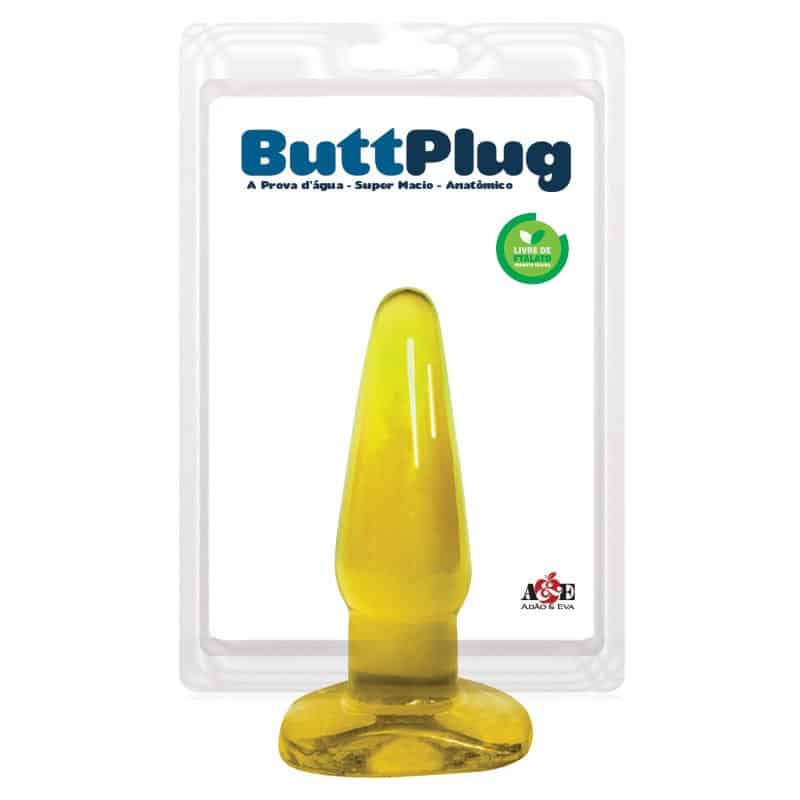 15183721295-plug09ga-01-2.jpg Plug Anal Translúcido em Gel – Amarelo - Imagem 1