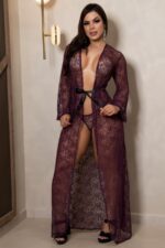 Robe longo em rendão com fita Cor Absoluto - Lingerie garota veneno - Imagem 2