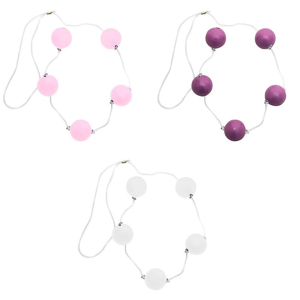 15185341418-sf184.jpg Conjunto Colar Tailandês 5 Bolas Pompoarismo M - Sexy Fantasy - Imagem 1