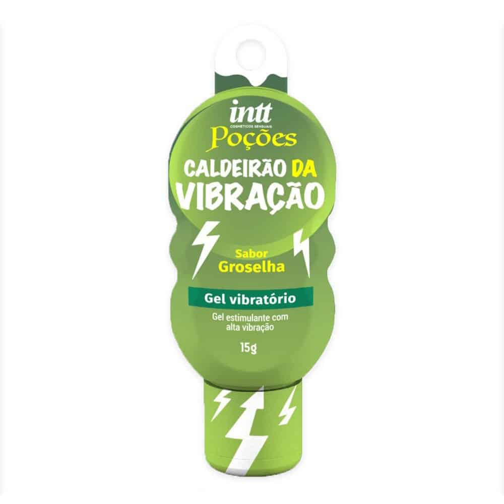 15185454971-po0005.jpg Intt poções - Caldeirão da vibração gel excitante unissex no sabor de groselha com função de alta vibração - 15g - Imagem 1