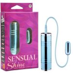 Sensual Shine Vibrador bullet em formato de Cápsula com 10 vibrações Azul - Nanma - Imagem 2