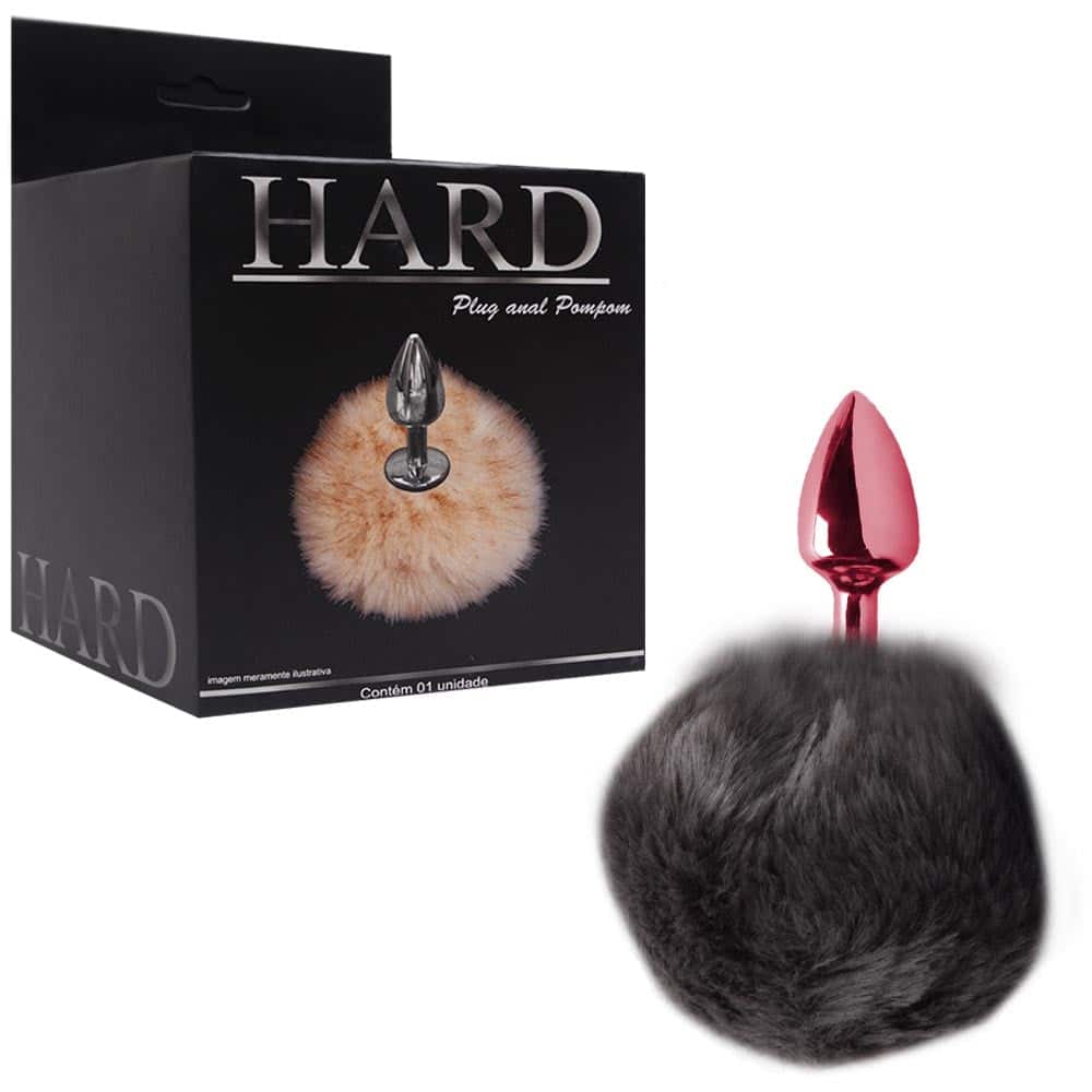 15186517859-ha115vm-01.jpg Plug De Metal Vermelho Com Rabo Pompom – Hard - Imagem 1