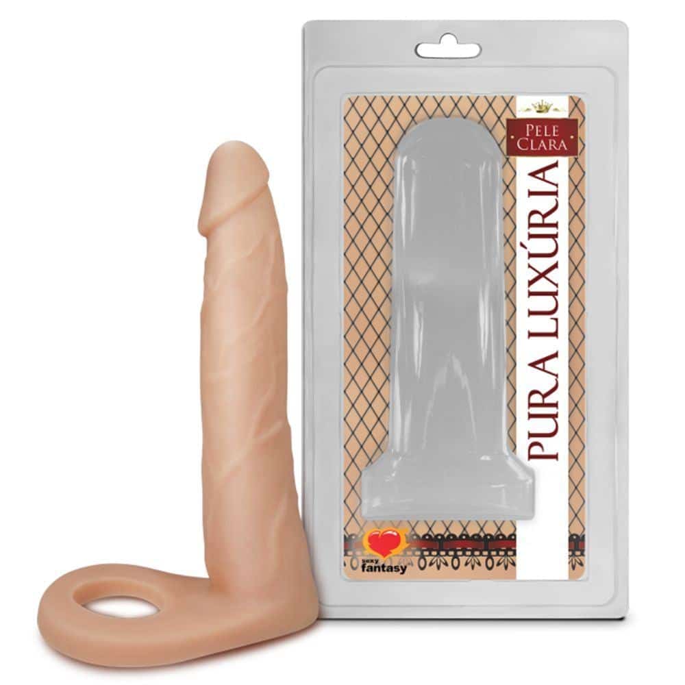 15186618831-sf-ac003.jpg Anel Peniano com Prótese Auxiliar 14,5 x 3,2cm - Sexy fantasy - Imagem 1