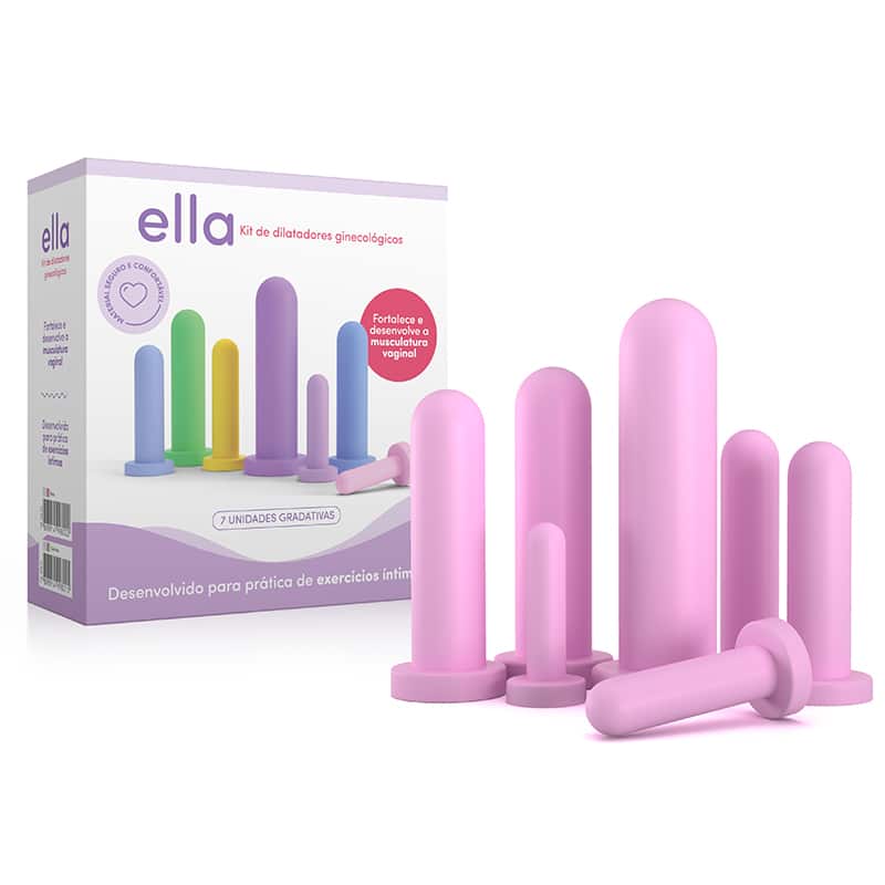 15195656380-dil02-02.jpg Ella - kit de dilatadores ginecológicos em silicone médico com 7 tamanhos diferentes Rosa - Imagem 1