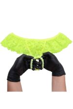 Calcinha Fio Dental Plus Size Tailandesa Amarelo Neon Luz Negra Bilha Escuro Tallyta - Imagem 5