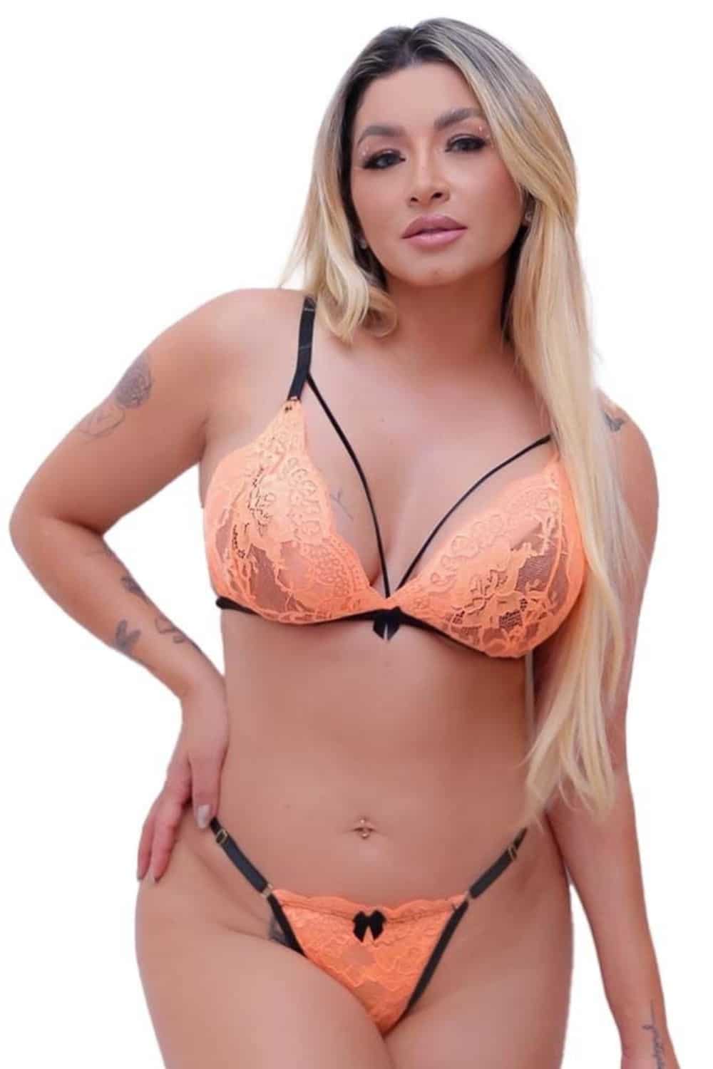 15267895596-conjunto-nnana-rendado-sem-bojo-na-cor-laranja-neon-01.jpg Conjunto Nana Rendado sem Bojo na cor laranja neon - Imagem 1