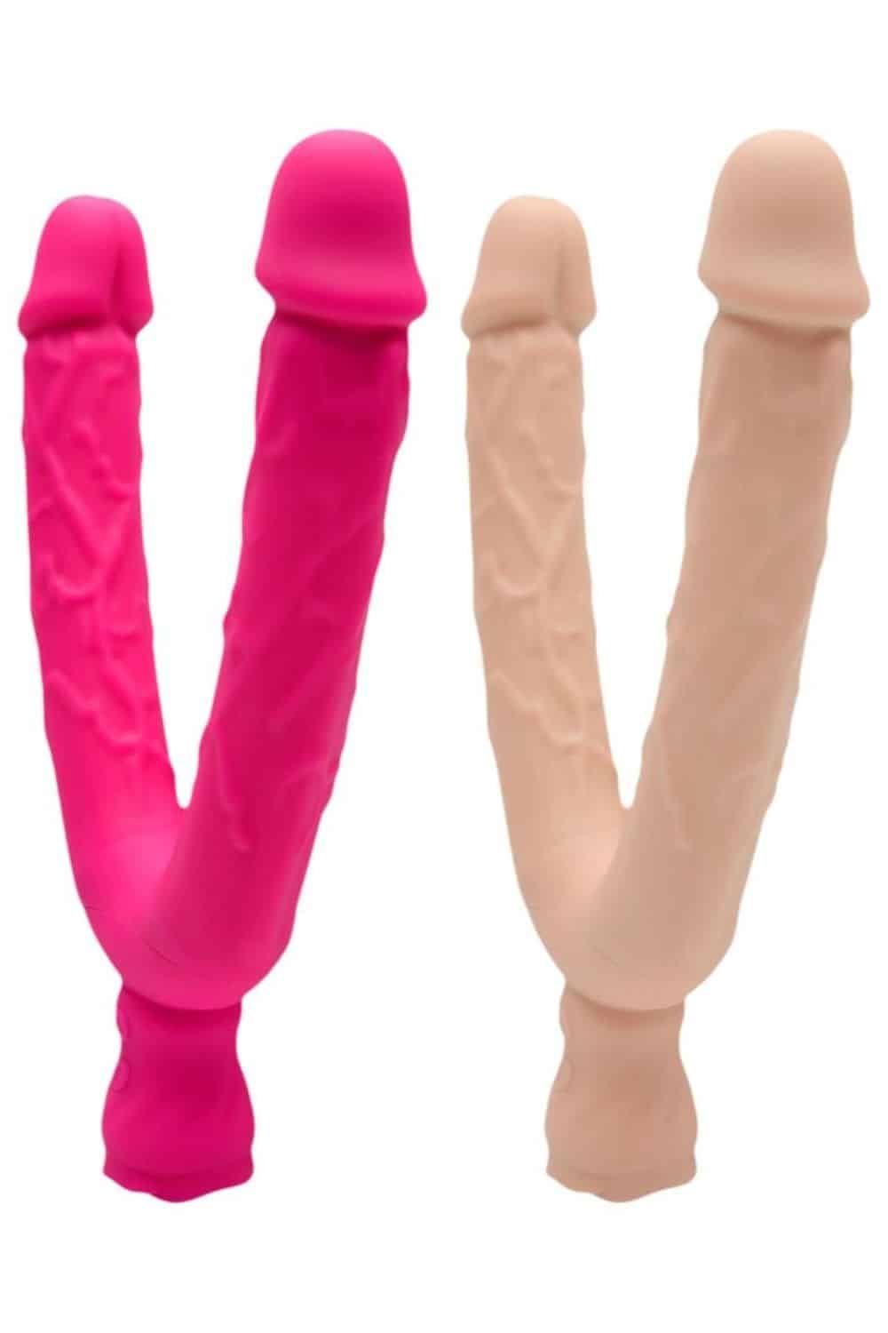 15306384595-penis-duplo-com-vibro-flexible-alwup-01.jpg Pênis Duplo Com Vibro Flexible Alwup 26x3,5cm - Imagem 1