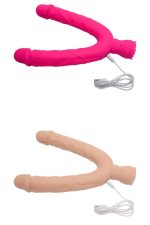 Pênis Duplo Com Vibro Flexible Alwup 26x3,5cm - Imagem 6