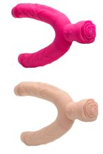 Pênis Duplo Com Vibro Flexible Alwup 26x3,5cm - Imagem 4