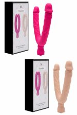 Pênis Duplo Com Vibro Flexible Alwup 26x3,5cm - Imagem 7