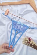 Calcinha personalizavel fio secretária Azul místico - Imagem 2