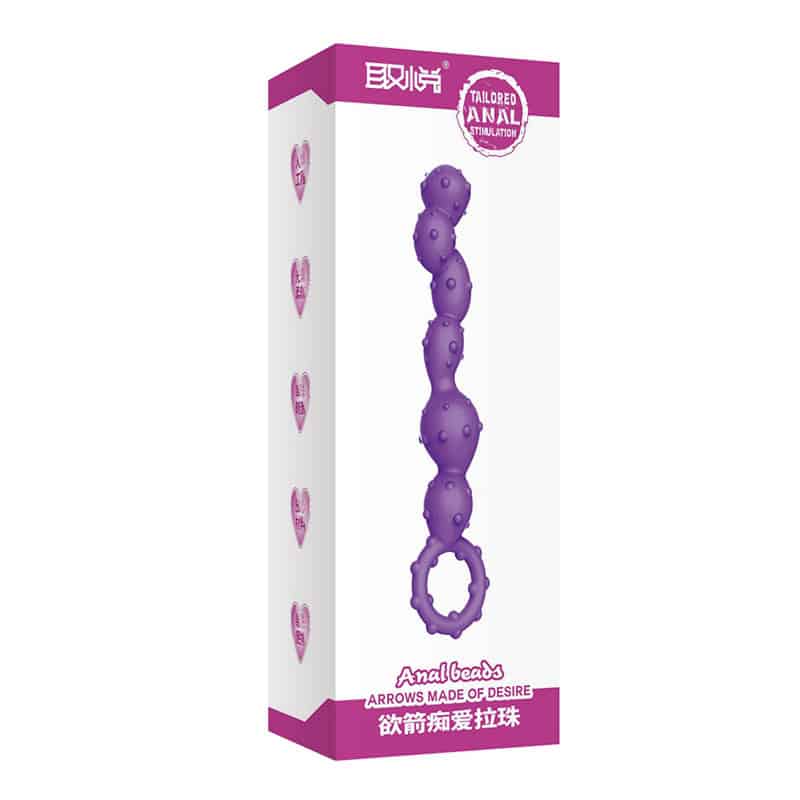7160943437-ln0056.jpg Plug Anal com textura Anal Beads -15cm - Imagem 1