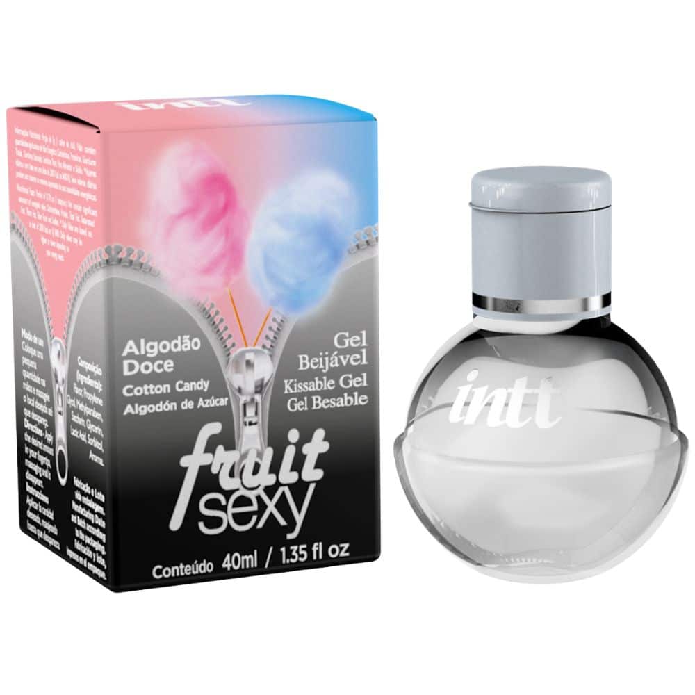 Algodão doce Intt fruit sexy - Gel beijável corporal que esquenta - 40 ml | sabor: Algodão doce - Imagem 1