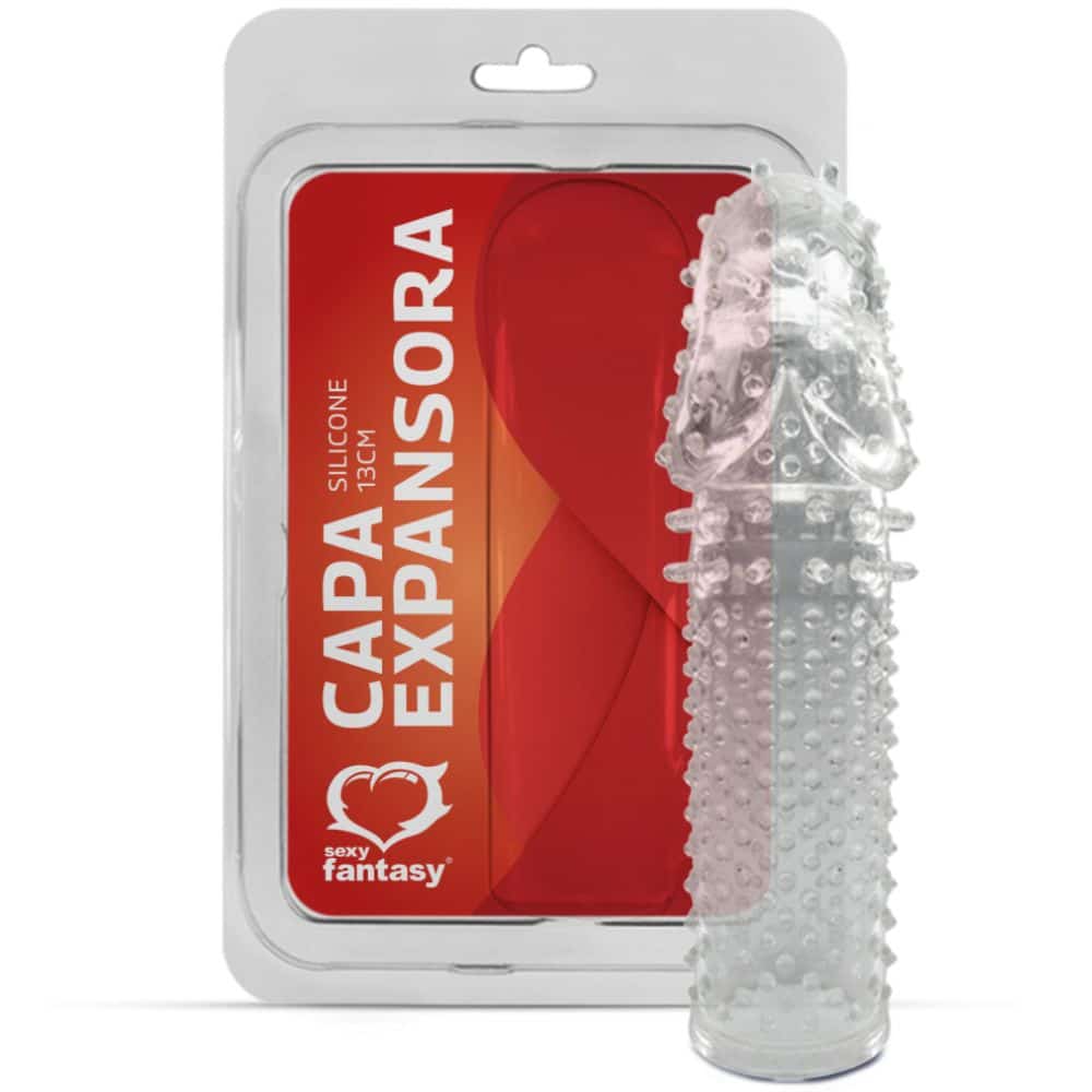 Capa expansora em silicone 14 cm - Sexy Fantasy -01 Capa expansora em silicone 14 cm - Sexy Fantasy | cor: transparente - Imagem 1