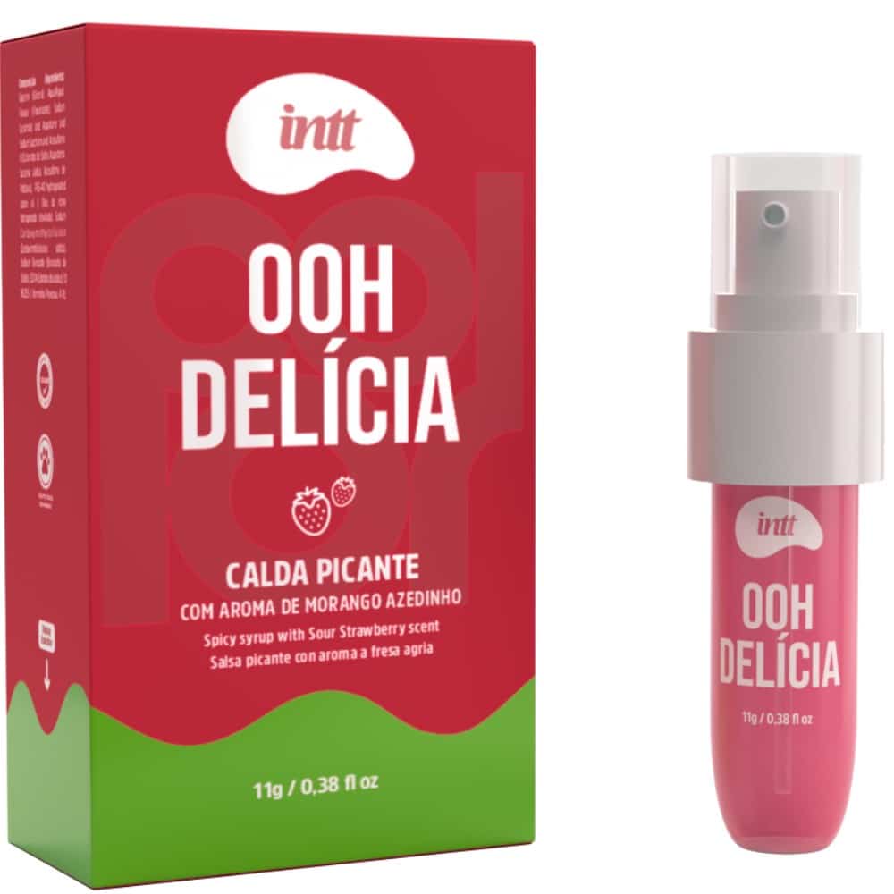 Intt Ooh Delicia calda picante com sabor de Marshmallow - 11g-02 Ooh delicia calda picante com aroma de Morango - Intt - Imagem 1