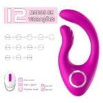 Vibrador Recarregável com Motor Duplo e Controle Sem Fio na cor roxa - Imagem 3
