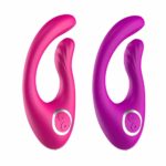 Vibrador Recarregável com Motor Duplo e Controle Sem Fio na cor roxa - Imagem 2