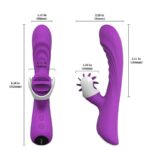 vibrador ponto g recarregável com 9 modos de vibração e língua estimuladora - Nymph - Imagem 7