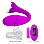 Pretty love Jordyn - Vibrador de ponto g recarregável em forma de baleia com 12 modos de vibração e controle remoto - Imagem 6