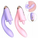 Vibrador de Ponto G e clitóris com Língua e Dedilhar Tapping Viola - S-Hande