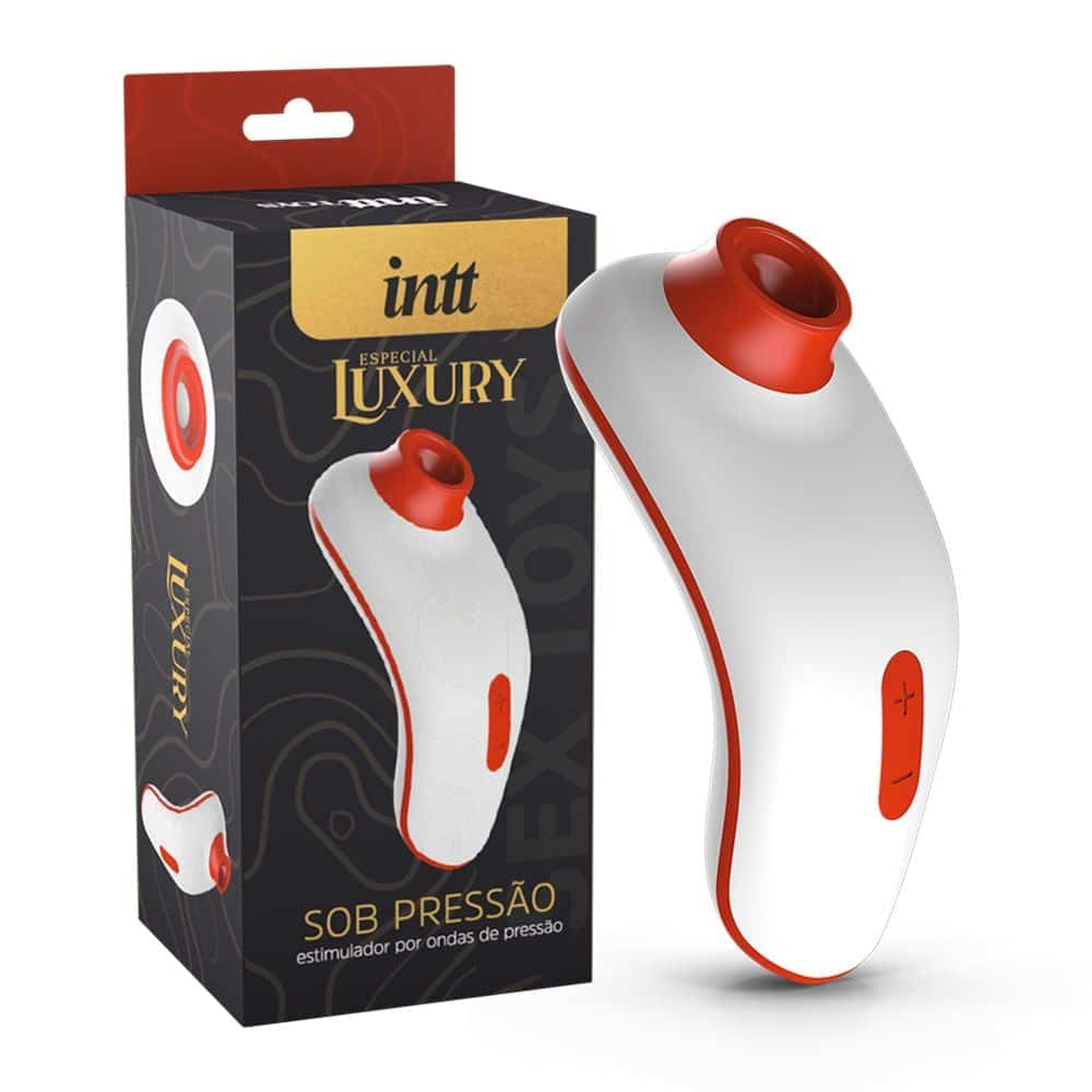 Estimulador de Clitóris vermelho com 10 Modos de Intensidade de Ondas de Pressão (3) Estimulador de Clitóris vermelho com 10 Modos de Intensidade de Ondas de Pressão - Intt Luxury Sob Pressão - Imagem 1