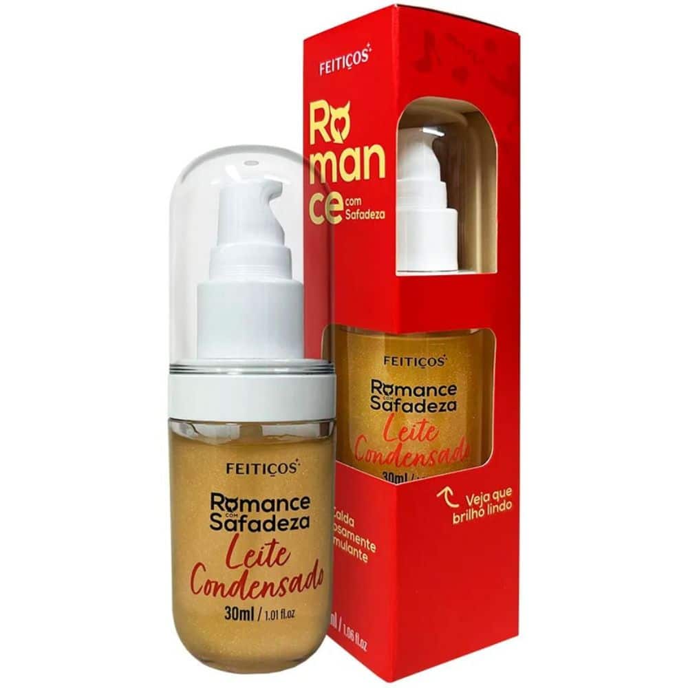 Romance Com Safadeza Leite condensado Romance Com Safadeza Leite condensado calda Estimulante Beijável com Aquecimento 30Ml Feitiços - Imagem 1