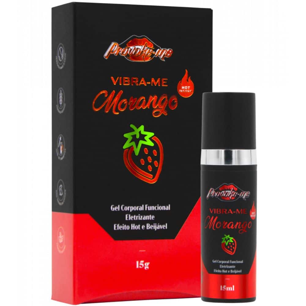 Vibra-me morango hot insano gel eletrizante beijável 15g Provoke-me Vibra-me morango hot insano gel eletrizante beijável 15g Provoke-me - Imagem 1