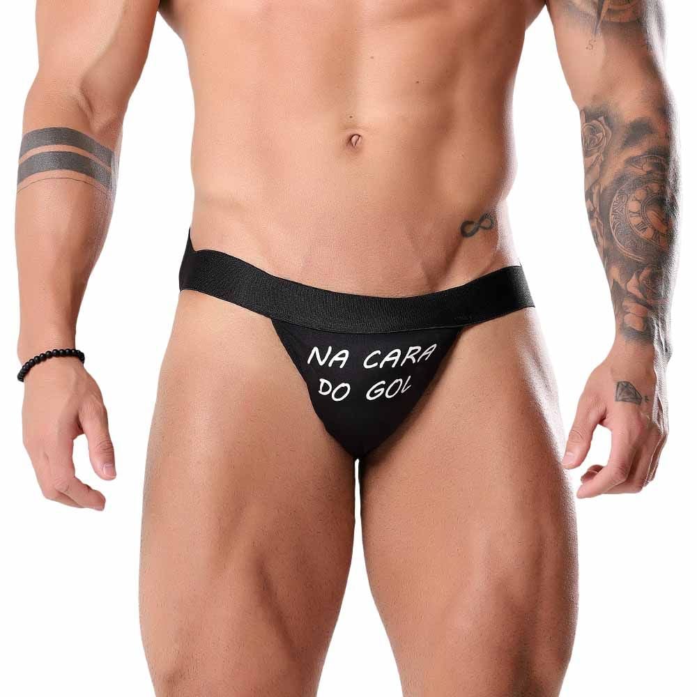 15330167292-cueca-jockstrap-na-cara-do-gol-fetiche-preta-tallyta-2.jpg Cueca Jockstrap na cara do gol Fetiche Preta Tallyta - Imagem 1