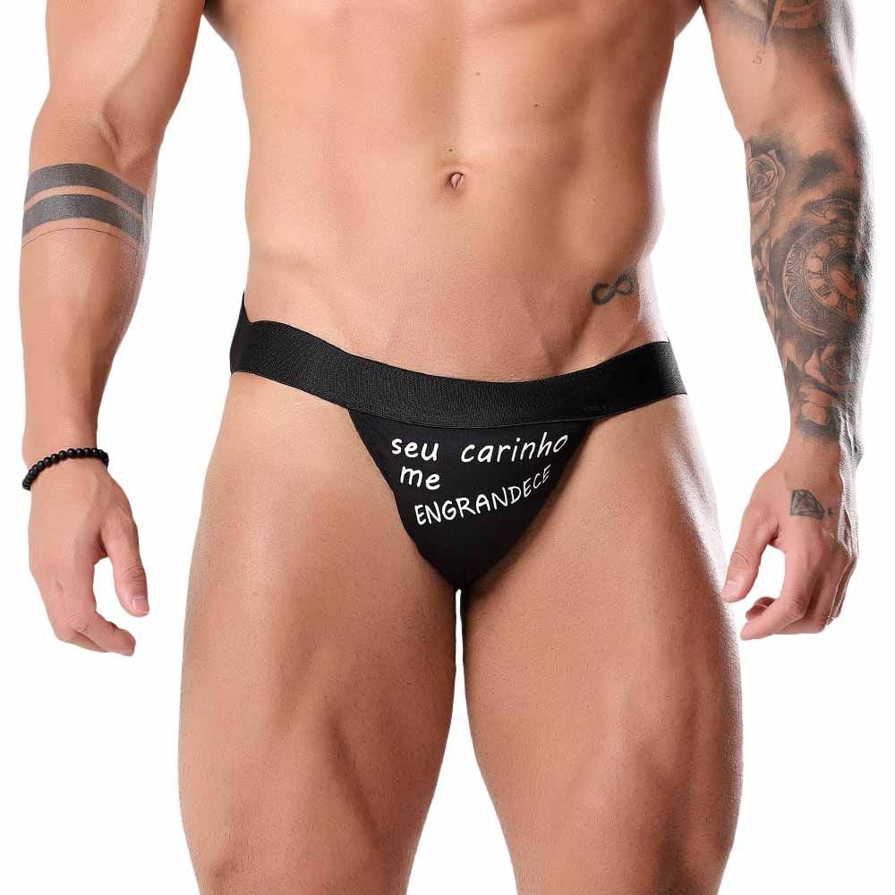 15330179634-cueca-jockstrap-seu-carinho-me-engrandece-fetiche-preta-tallyta-2.jpg Cueca Jockstrap Seu carinho me engrandece Fetiche Preta Tallyta - Imagem 1