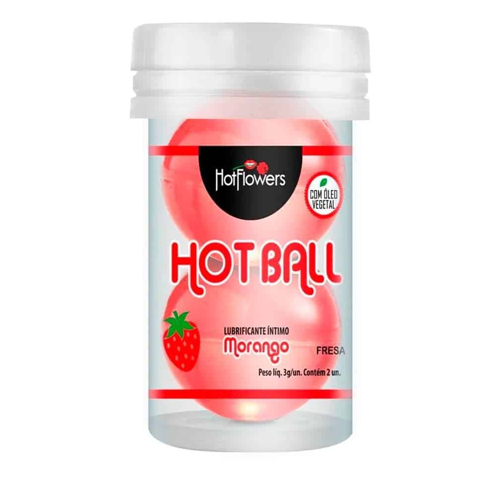 15330689263-bolinha-hot-ball-beija-muito-dupla-morango-com-oleo-de-girassol.jpeg Bolinha Hot Ball Beija Muito Dupla Morango - Com Óleo de Girassol - Imagem 1