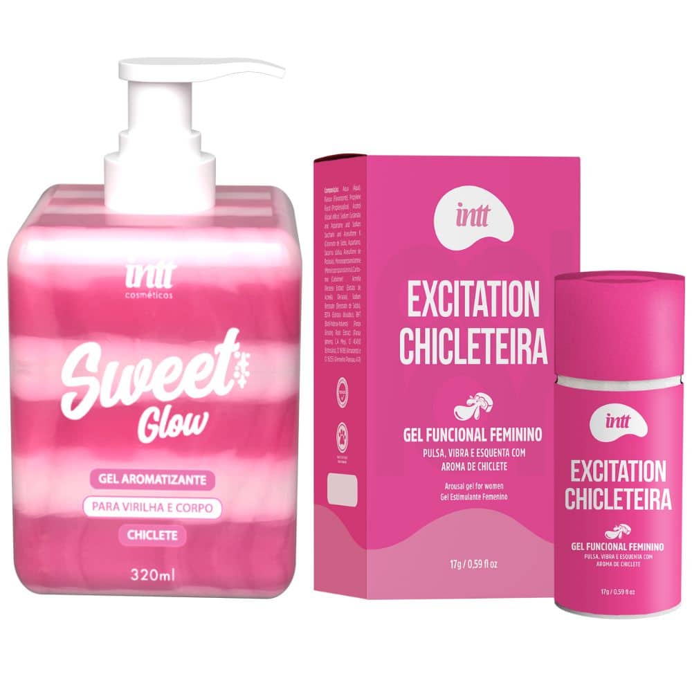 15331866001-kit-glow-e-chicleteira.jpg Kit com Sweet Glow chiclete Intt Excitation chicleteira - Imagem 1