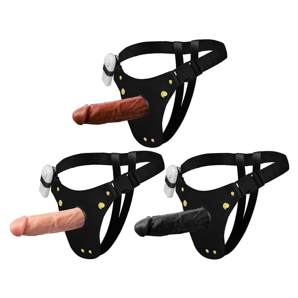 15334659093-cinta-strap-on-com-penis-vibrador-16x4-cm-soulsex-1.jpg Cinta Strap-On Com Pênis Vibrador 16x4 cm Soulsex - Imagem 1