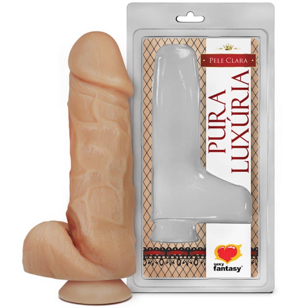 15339548763-penis-realistico-com-escroto-e-ventosa-18cm-x-5cm.jpg Pênis Realístico com Escroto e Ventosa - 18cm X 5cm - Imagem 1
