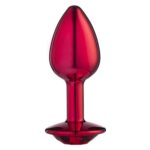 Lite Plug anal Vermelho Pequeno com Pedra Vermelha - Imagem 2