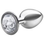 Lite Plug anal Prata Pequeno com Pedra Cristal - Imagem 3