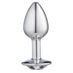 Lite Plug anal Prata Pequeno com Pedra Cristal - Imagem 2