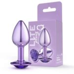 Lite Plug anal Roxo Pequeno com Pedra Roxa