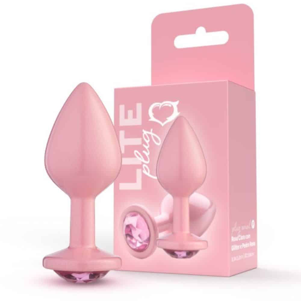 15339915788-lite-plug-anal-rosa-claro-pequeno-com-glitter-e-pedra-rosa-01.jpg Lite Plug anal Rosa Claro Pequeno com Glitter e Pedra Rosa - Imagem 1