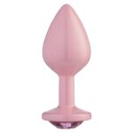 Lite Plug anal Rosa Claro Pequeno com Glitter e Pedra Rosa - Imagem 2