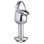 Lite Plug anal Prata Pênis com Pedra Cristal - Imagem 2