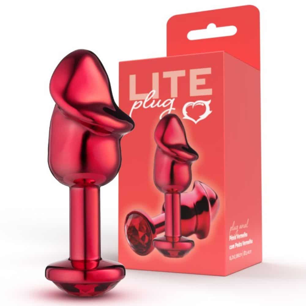 15339958793-lite-plug-anal-vermelho-penis-com-pedra-vermelha-01.jpg Lite Plug anal Vermelho Pênis com Pedra Vermelha - Imagem 1