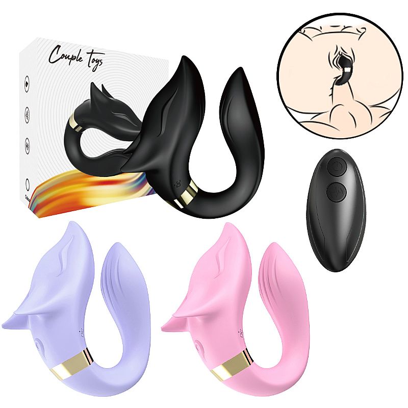 15351824988-28570-4.jpg Vibrador de Casal com Formato de Lobo com controle Remoto - Imagem 1