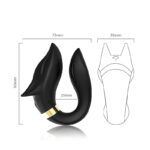Vibrador de Casal com Formato de Lobo com controle Remoto - Imagem 7